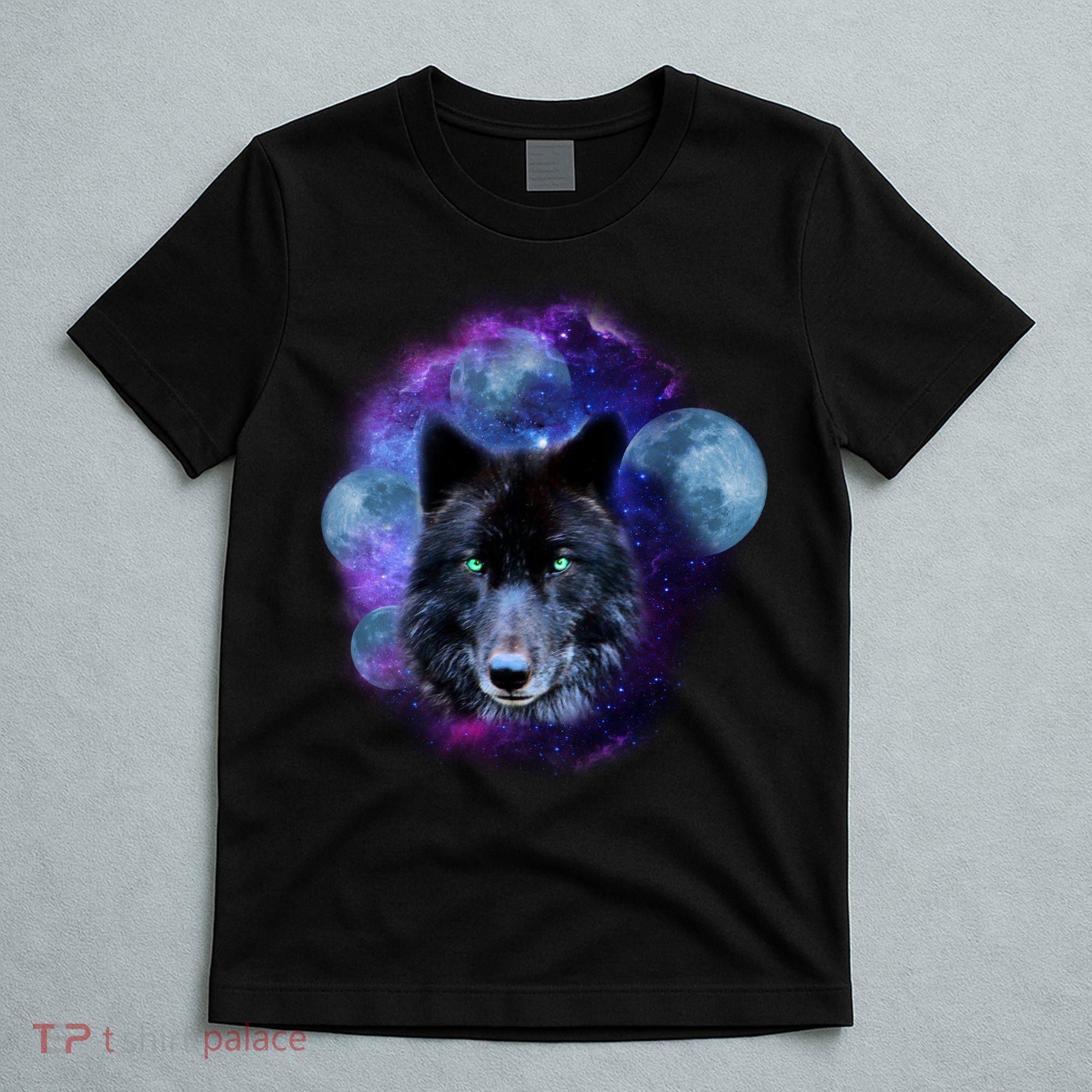 Dark Moon Wolf Galaxy T-Shirt