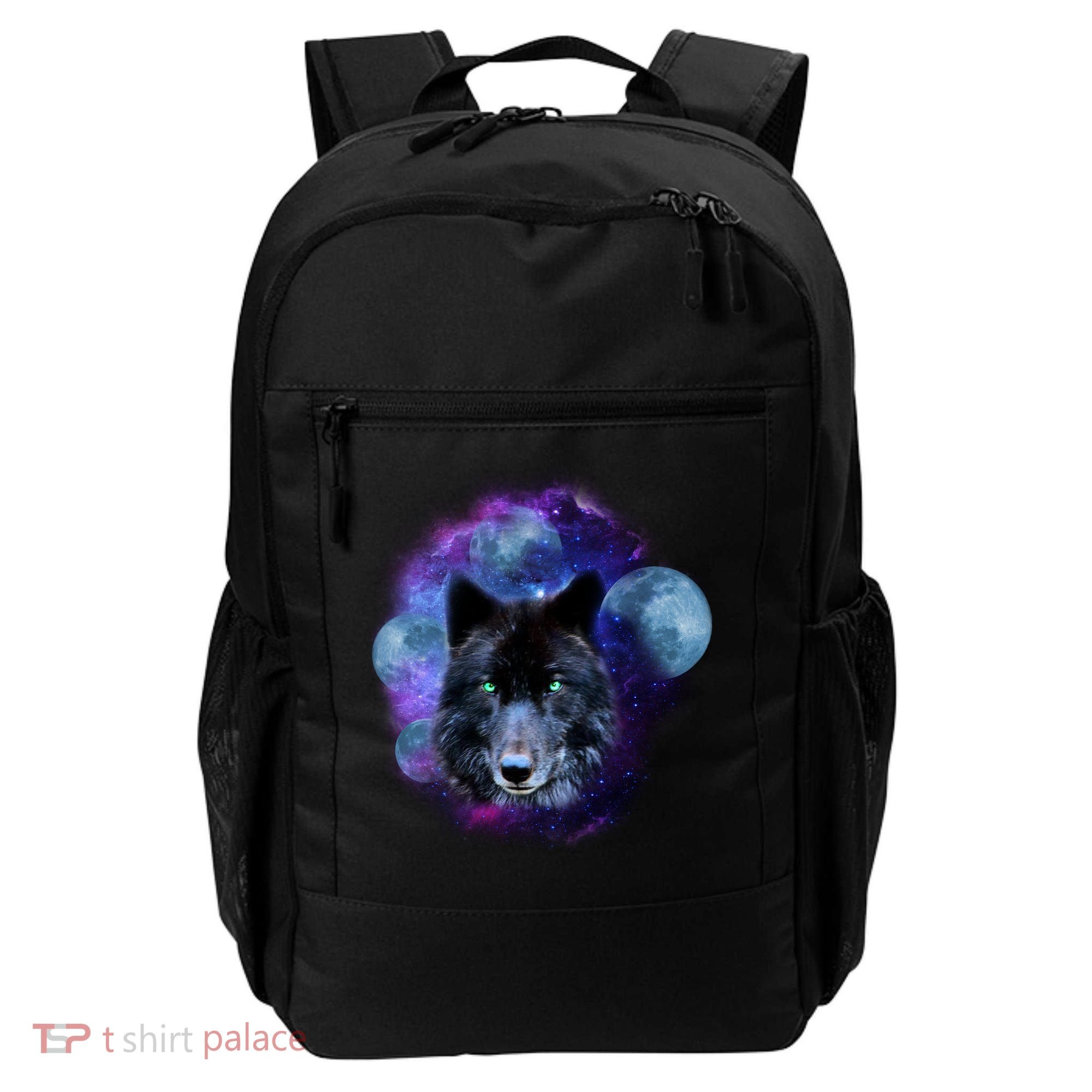 Dark Moon Wolf Galaxy Backpack