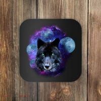 Dark Moon Wolf Galaxy Coaster thumb 0