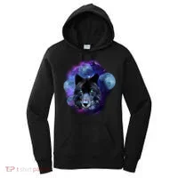 Dark Moon Wolf Galaxy Women's Hoodie thumb 0