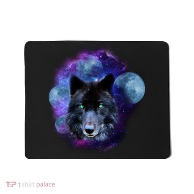 Dark Moon Wolf Galaxy Mousepad