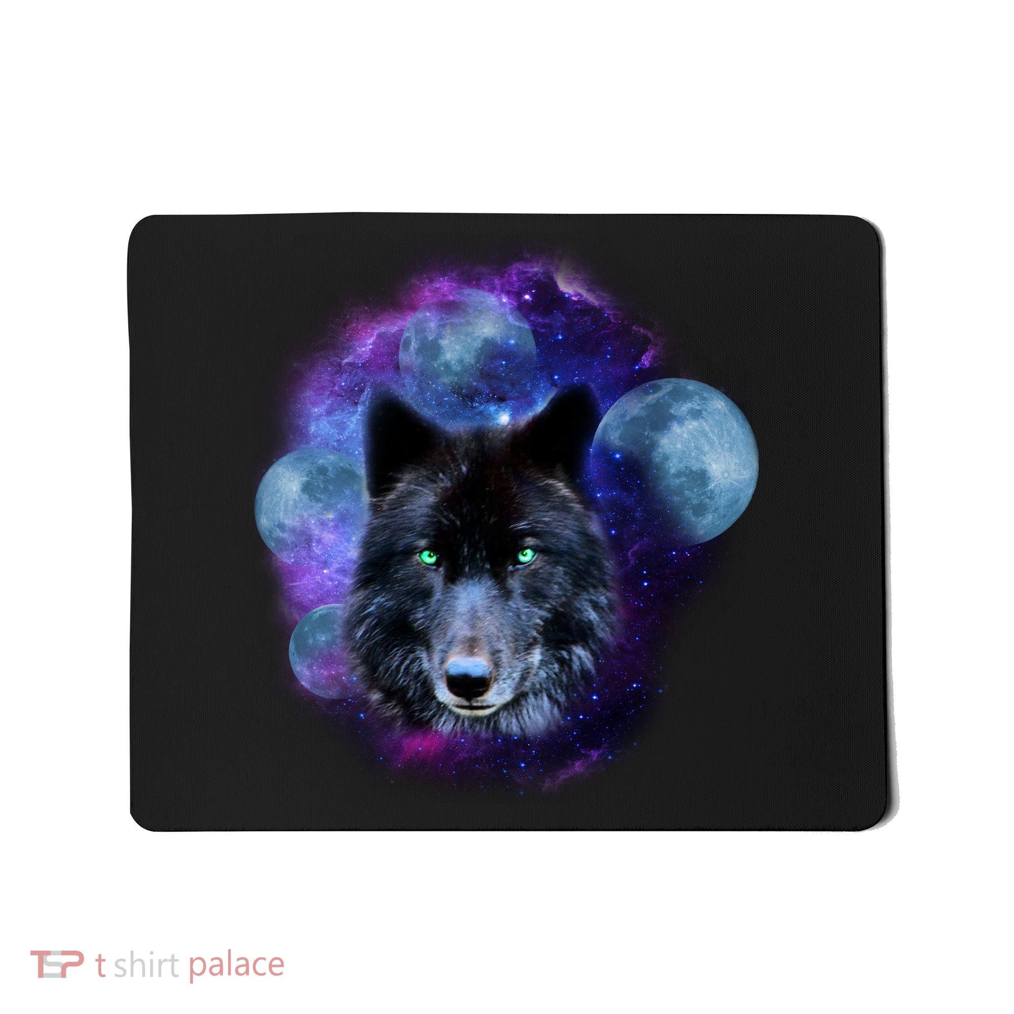 Dark Moon Wolf Galaxy Mousepad
