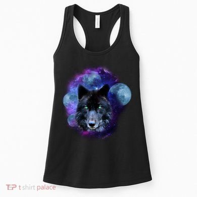 Dark Moon Wolf Galaxy Women's Tank Top