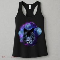 Dark Moon Wolf Galaxy Women's Tank Top thumb 3