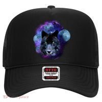 Dark Moon Wolf Galaxy Hat thumb 0