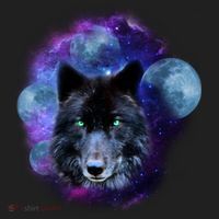 Dark Moon Wolf Galaxy Hat thumb 2