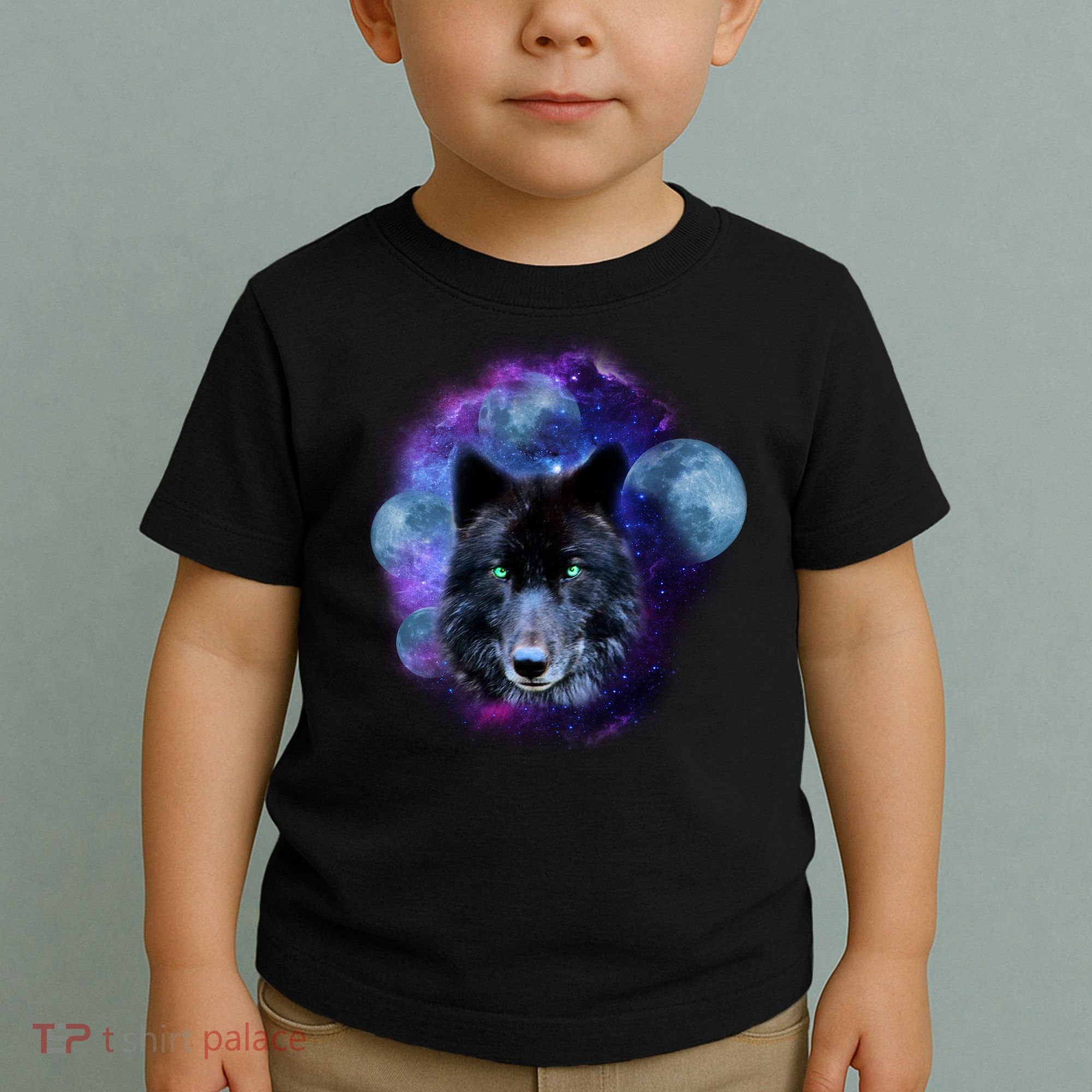 Dark Moon Wolf Galaxy Toddler T-Shirt