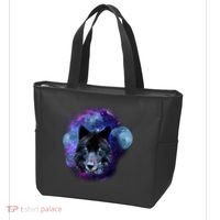 Dark Moon Wolf Galaxy Tote Bag thumb 3