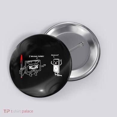 Darth Cassette Tape Button