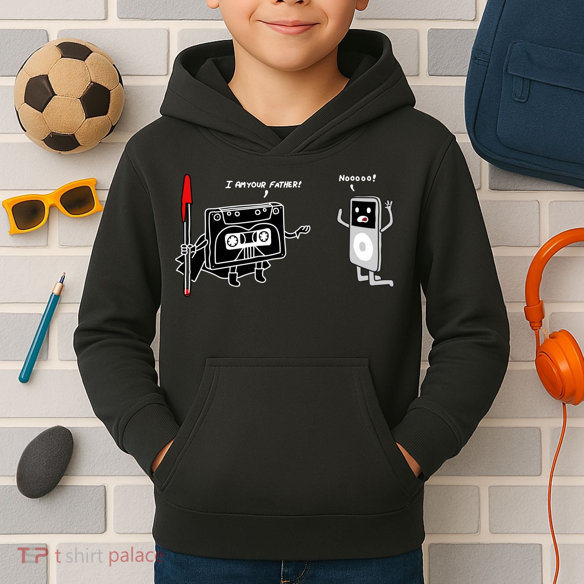 Darth Cassette Tape Kids Hoodie