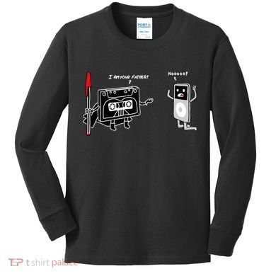 Darth Cassette Tape Kids Long Sleeve Shirt