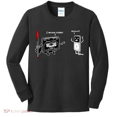 Darth Cassette Tape Kids Long Sleeve Shirt