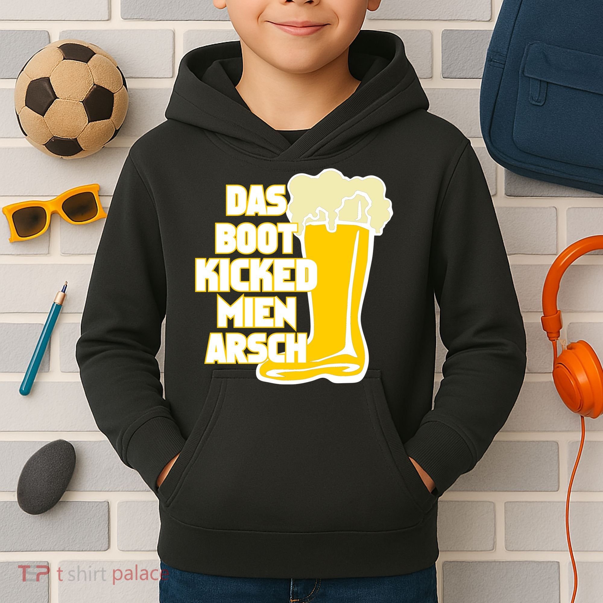 Das Boot Kicked Mien Arsch Kids Hoodie