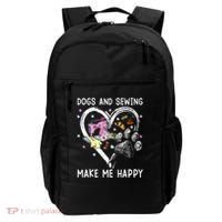Dogs And Sewing Make Me Happy Funny Dogs And Sewing Backpack thumb 0
