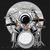 Drumming Astronaut Space Drummer Musician Rock Band Apron thumb 3