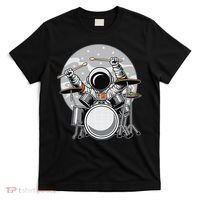 Drumming Astronaut Space Drummer Musician Rock Band T-Shirt thumb 0