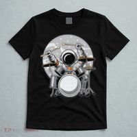 Drumming Astronaut Space Drummer Musician Rock Band T-Shirt thumb 5