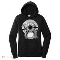 Drumming Astronaut Space Drummer Musician Rock Band Women's Hoodie thumb 0