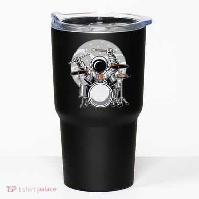 Drumming Astronaut Space Drummer Musician Rock Band Tumbler