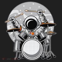 Drumming Astronaut Space Drummer Musician Rock Band Tumbler thumb 3