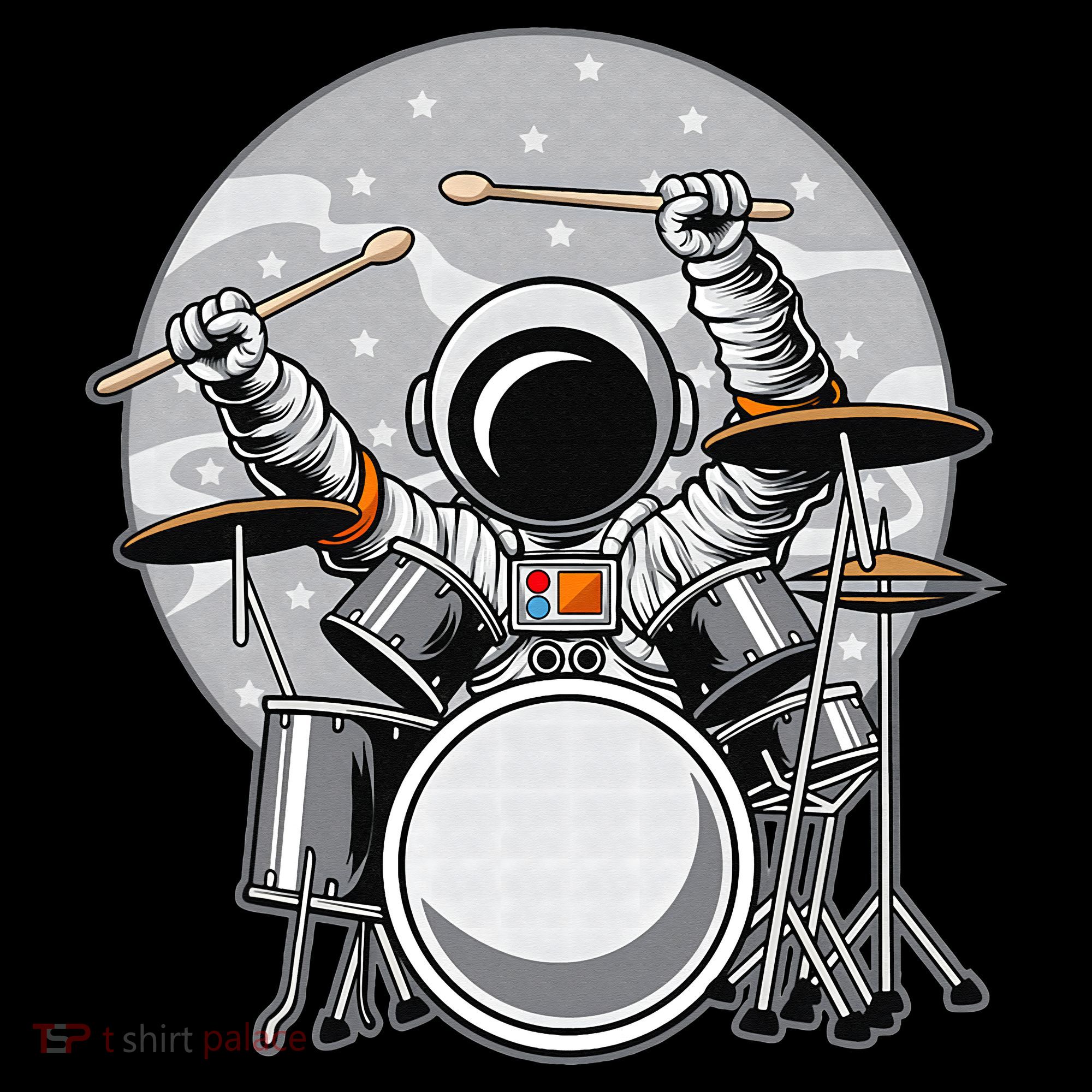Drumming Astronaut Space Drummer Musician Rock Band Mousepad