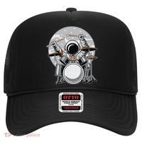 Drumming Astronaut Space Drummer Musician Rock Band Hat thumb 0