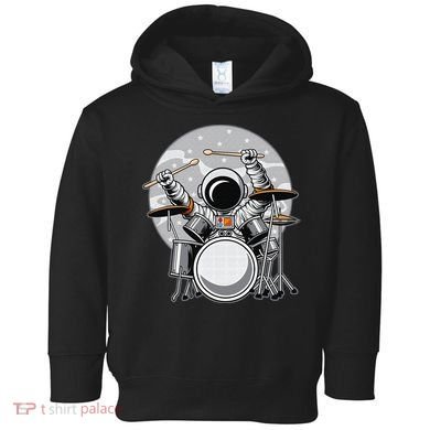 Drumming Astronaut Space Drummer Musician Rock Band Toddler Hoodie