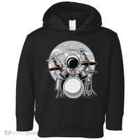 Drumming Astronaut Space Drummer Musician Rock Band Toddler Hoodie thumb 0