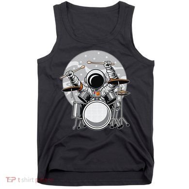 Drumming Astronaut Space Drummer Musician Rock Band Tank Top