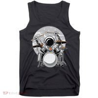 Drumming Astronaut Space Drummer Musician Rock Band Tank Top thumb 0