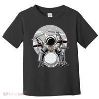 Drumming Astronaut Space Drummer Musician Rock Band Toddler T-Shirt thumb 0