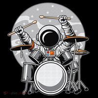 Drumming Astronaut Space Drummer Musician Rock Band Kids Sweatshirt thumb 2