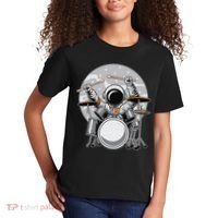Drumming Astronaut Space Drummer Musician Rock Band Kids T-Shirt thumb 2