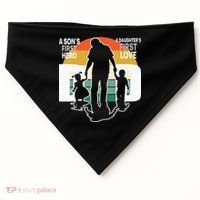 Dad A Sons First Hero A Daughters First Love Father's Day USA-Made Doggie Bandana thumb 0