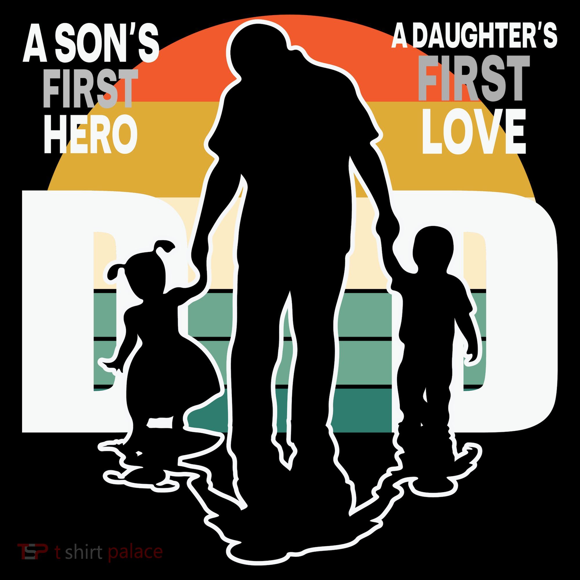 Dad A Sons First Hero A Daughters First Love Father's Day USA-Made Doggie Bandana