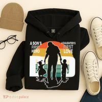 Dad A Sons First Hero A Daughters First Love Father's Day Hoodie thumb 4
