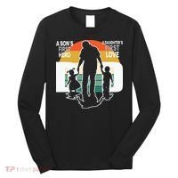 Dad A Sons First Hero A Daughters First Love Father's Day Long Sleeve Shirt thumb 0