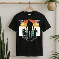 Dad A Sons First Hero A Daughters First Love Father's Day T-Shirt thumb 2
