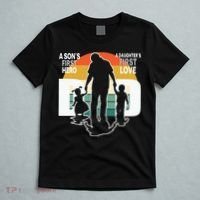 Dad A Sons First Hero A Daughters First Love Father's Day T-Shirt thumb 5