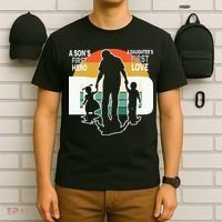 Dad A Sons First Hero A Daughters First Love Father's Day T-Shirt thumb 6