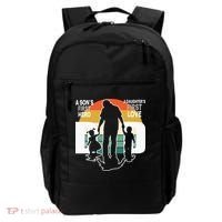 Dad A Sons First Hero A Daughters First Love Father's Day Backpack thumb 0