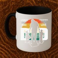 Dad A Sons First Hero A Daughters First Love Father's Day Coffee Mug thumb 2