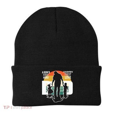 Dad A Sons First Hero A Daughters First Love Father's Day Beanie