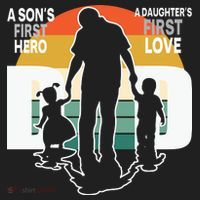 Dad A Sons First Hero A Daughters First Love Father's Day Beanie thumb 2