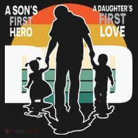 Dad A Sons First Hero A Daughters First Love Father's Day Pajama Set thumb 2