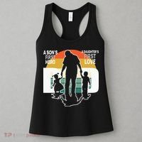 Dad A Sons First Hero A Daughters First Love Father's Day Women's Tank Top thumb 3