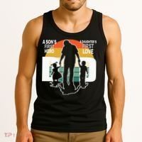Dad A Sons First Hero A Daughters First Love Father's Day Tank Top thumb 3