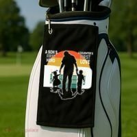 Dad A Sons First Hero A Daughters First Love Father's Day Golf Towel thumb 2