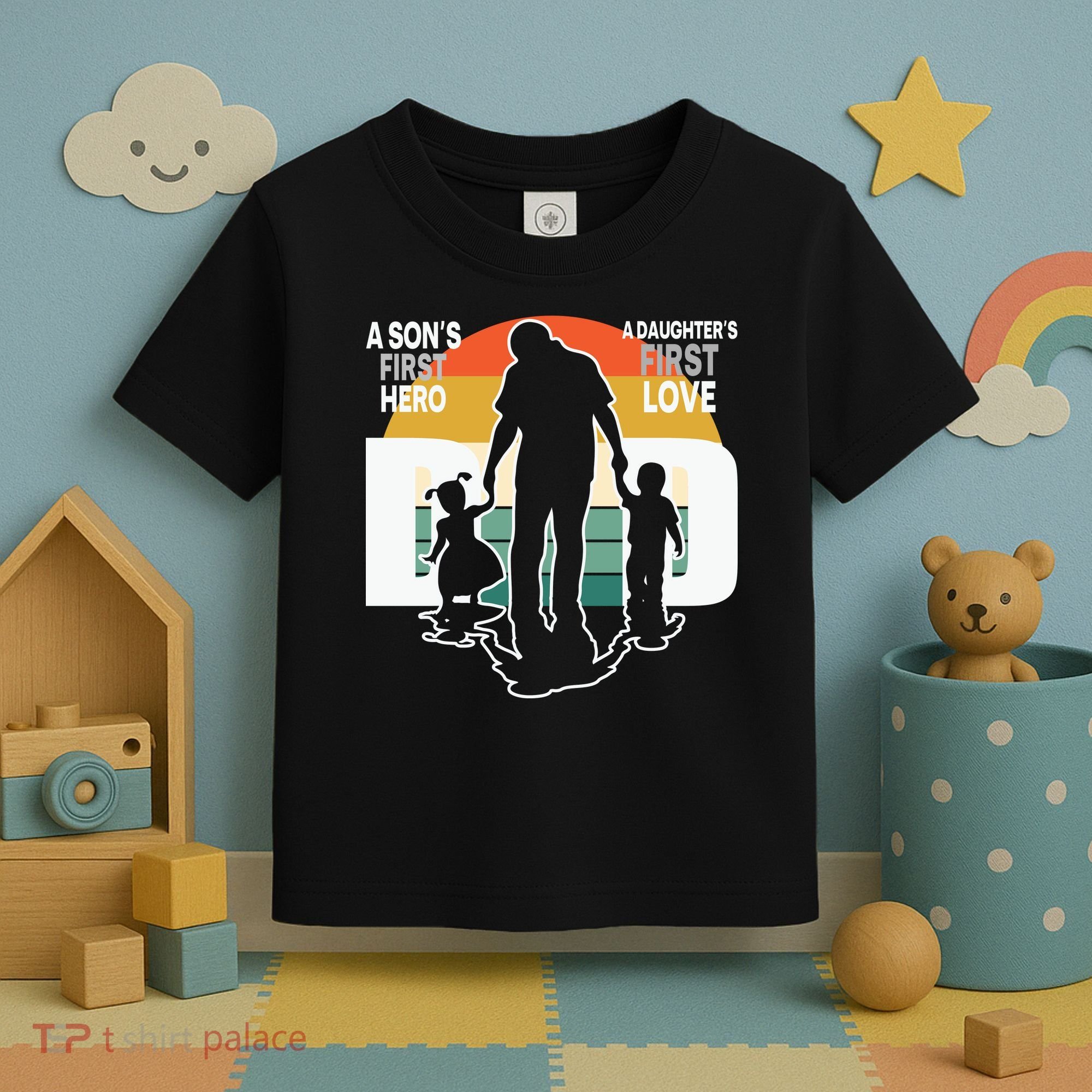 Dad A Sons First Hero A Daughters First Love Father's Day Toddler T-Shirt