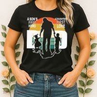 Dad A Sons First Hero A Daughters First Love Father's Day Women's T-Shirt thumb 2